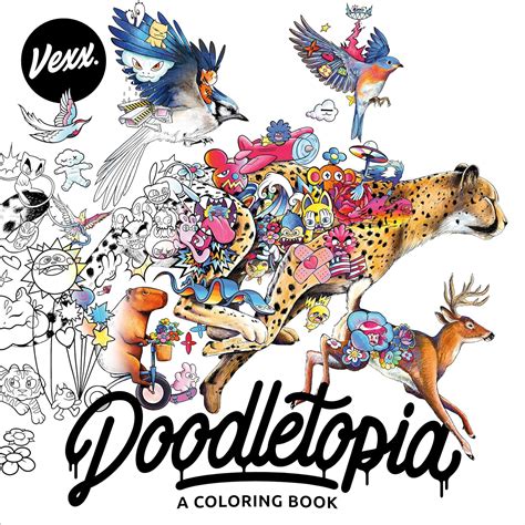 Doodletopia: A Coloring Book Paperback – 1 Oct.